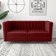Catriona Two Seater Fabric Sofa - Deep Red