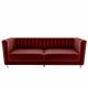 Catriona Three Seater Fabric Sofa - Deep Red