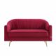 Sebastian Two Seater Fabric Sofa - Red