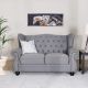 Emilia Two Seater Fabric Sofa - Dark Grey