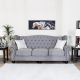 Emilia Three Seater Fabric Sofa - Dark Grey