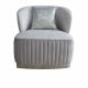 Clarice One Seater Fabric Sofa - Light Grey / Dark Grey