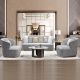 Clarice  3+1+1 Fabric Sofa Set - Light Grey / Dark Grey