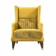 Carmen One Seater Fabric Sofa - Mustard