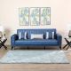 Veronica Three Seater Fabric Sofa - Deep Blue