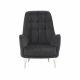 Alyanna One Seater Fabric Sofa - Dark Grey