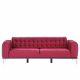 Alyanna Three Seater Fabric Sofa - Red