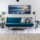 Mertel Fabric Sofa Bed - Teal Velvet