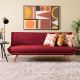 Mertel Fabric Sofa Bed - Maroon Velvet