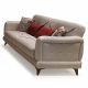 Bond Three Seater Fabric Sofa - Warm Grey
