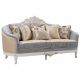 Maricar Three Seater Fabric Classic Sofa - Cream/Gray