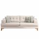 Greta Three Seater Fabric Sofa - Beige