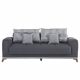 Kristel Three Seater Fabric Sofa - Dark Grey