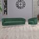 Selma 3+1 Fabric Sofa Set - Forest Green / Rose