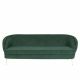 Selma Three Seater Fabric Sofa - Forest Green / Rose