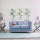 Belva 2 Seater Fabric Sofa - Ash Blue