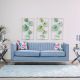 Belva 3 Seater Fabric Sofa - Ash Blue