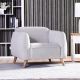 Blissful 1 Seater Fabric Sofa Set - Ligth Grey
