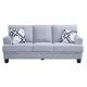 Dahlia Three Seater Fabric Sofa - Light Grey