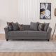 Ashley 3 Seater Fabric Sofa - Dark Grey