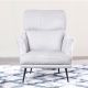 Allegra 1 Seater Fabric Sofa - Light Grey