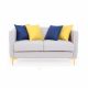 Solomon 2 Seater Fabric Sofa - Light Grey