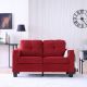 Kenford 2 Seater Fabric Sofa - Red