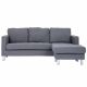 Joel Right Corner Fabric Sofa - Dark Grey