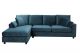 Simmons Left Corner Fabric Sofa - Blue