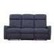 Gizmo 3 Seater Fabric Recliner - Charcoal