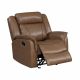 Verniz 1 Seater Leatherette Glider Recliner - Choco Brown