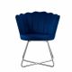 Bosley Accent Chair - Dark Blue / Silver