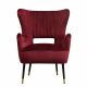 Moda Fabric Accent Chair-Raspberry
