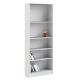 Sanyun 6 shelves Modular Bookcase Wide - White
