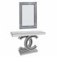 Chevron Console with Mirror - Silver