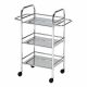 Maverick 3 Tier Serving Trolley - Silver Chrome