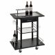 Forth 2 Tier Serving Trolley - Black / Chrome