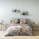 Blaze Digital Printed 4 Pcs Set(1 Comforter - 240X260 Cm + 1 Fitted - 180X200+30Cm+ 2 H/W Pillow- 50X75Cm) Beige 1518