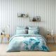 Blaze Digital Printed 4 Pcs Set(1 Comforter - 240X260 Cm + 1 Fitted - 180X200+30Cm+ 2 H/W Pillow- 50X75Cm) Teal 1439