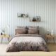 Blaze Digital Printed 4 Pcs Set(1 Comforter - 240X260 Cm + 1 Fitted - 180X200+30Cm+ 2 H/W Pillow- 50X75Cm) Beige 1504