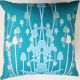 Gala Digital Print Cushion Blue 45X45 cm-AW-395