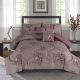 Plush 4-Piece Single Comforter Set Light Brown