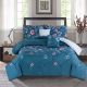 Plush 4-Piece Single Comforter Set Navy