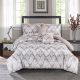 Plush 4-Piece Single Comforter Set Dark Beige