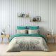 Arabin Saga Digital Printed 4 Pcs Set(1 Comforter - 240X260 Cm + 1 Fitted - 180X200+30Cm+ 2 H/W Pillow- 50X75Cm) Cream 413