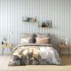 Dazzeling Dusk Digital Printed 4 Pcs Set(1 Comforter - 260X260 Cm + 1 Fitted - 200X200+30Cm+ 2 H/W Pillow- 50X75Cm) Grey 1508