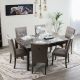Maridel 1+6 Dining Set - Black Marble / Grey