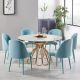 Martina 1+6 Dining Set - Glass / Sage / Golden Chrome