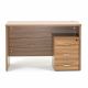 Nortis 3 Feet Office Table with Pedestal - Brown