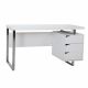 Argel Office Desk - High Gloss White